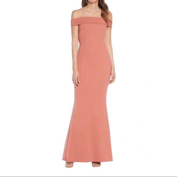 Katie May Dress Legacy Cut Out Off Shoulder Bridesmaid Maxi Size S NWT - Picture 3 of 16